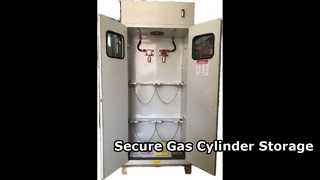गैस सिलेंडर भंडारण कैबिनेट 75 मिमी 1-4 सिलेंडर