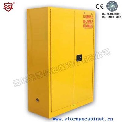खरीदें Yellow Drum Flammable Storage Cabinet With Galvanized Steel Shelving ऑनलाइन निर्माण