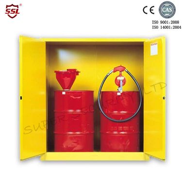 खरीदें Steel Hazardous Chemical Drum Corrosive Storage Cabinet 3-point self-latching For Flammable Liquids ऑनलाइन निर्माण
